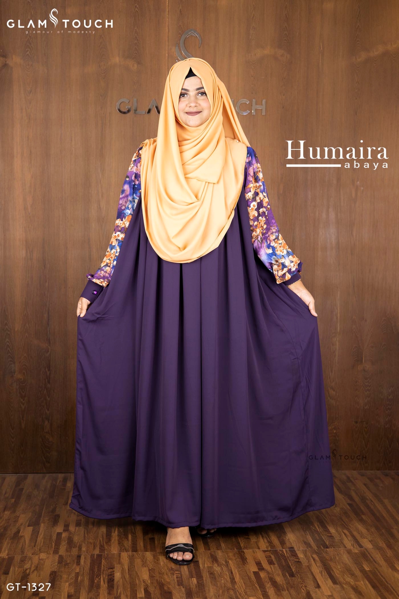 Picture of Glam Touch Premium Humayra Contrast Abaya