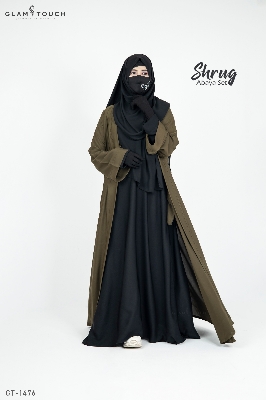 Picture of Glam Touch Premium Shrug Abaya 3 Part Set
