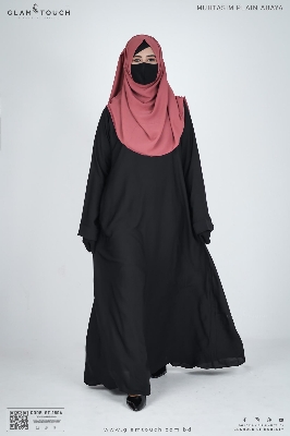 Picture of Glam Touch Premium Muhtasim Regular Plain Abaya