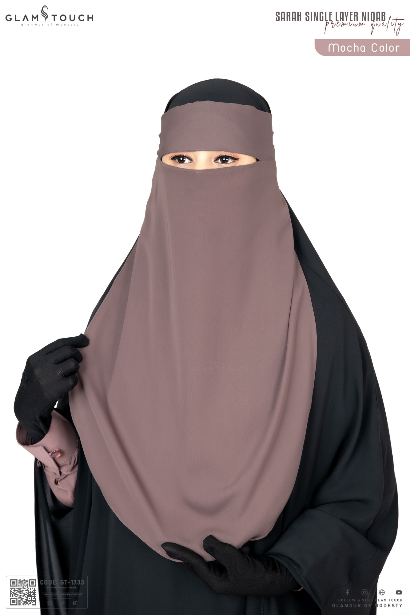 Picture of Glam Touch Premium - Sarah Single Layer Long Niqab