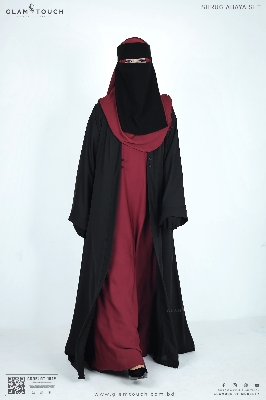 Picture of Glam Touch Premium Shrug Abaya 3 Part Set