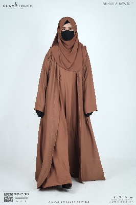 Picture of Glam Touch Premium Shrug Abaya 3 Part Set
