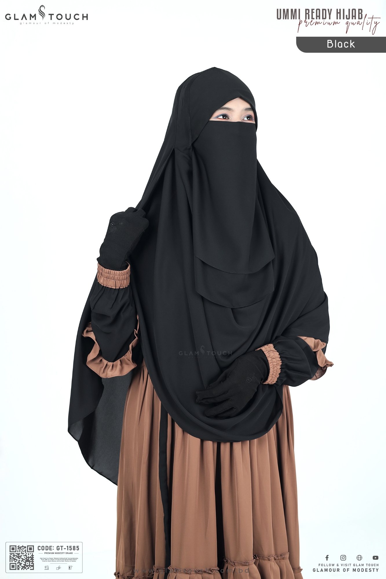 Picture of Glam Touch Premium Ummi Ready Hijab Niqab Set