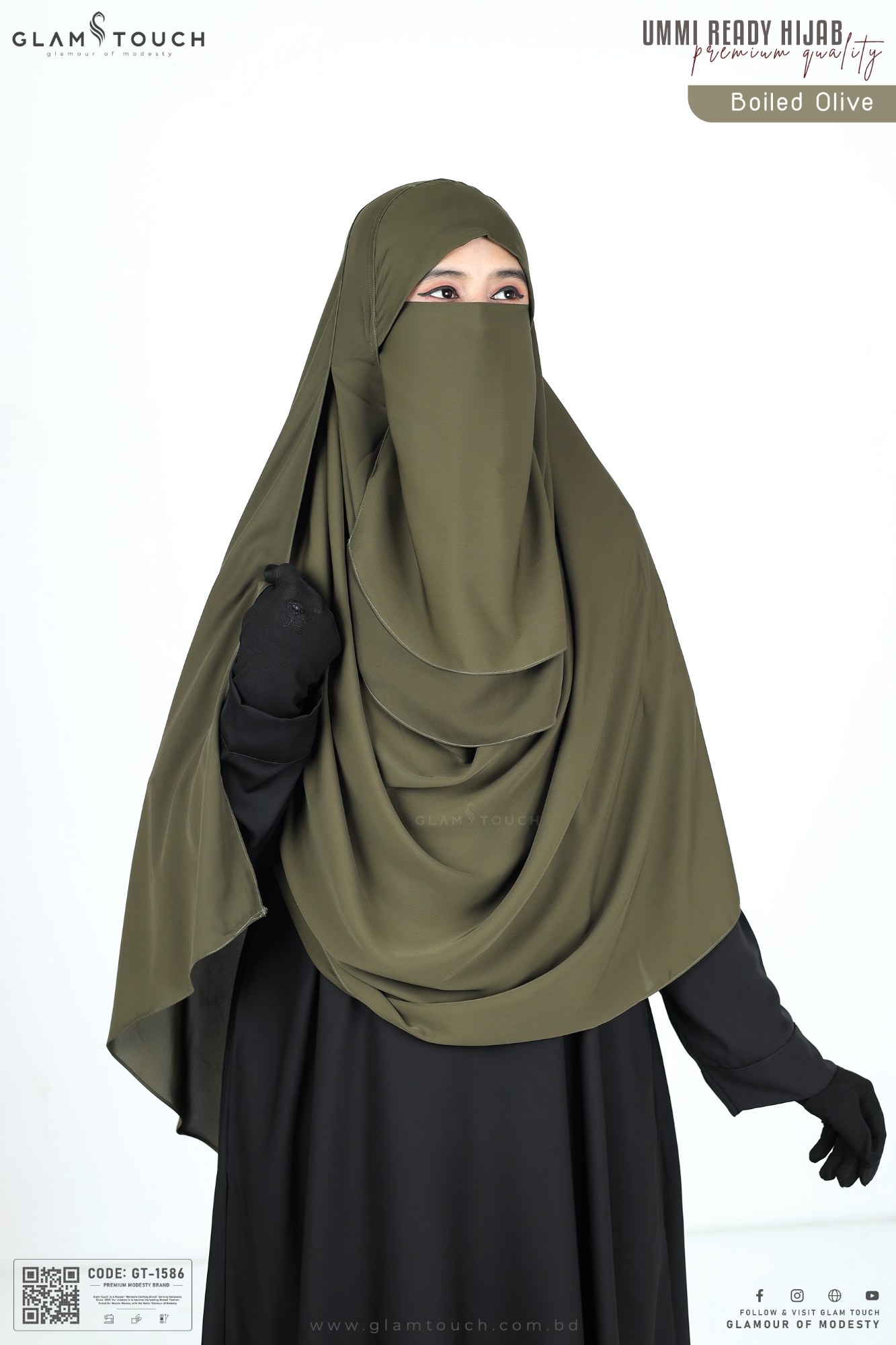 Picture of Glam Touch Premium Ummi Ready Hijab Niqab Set