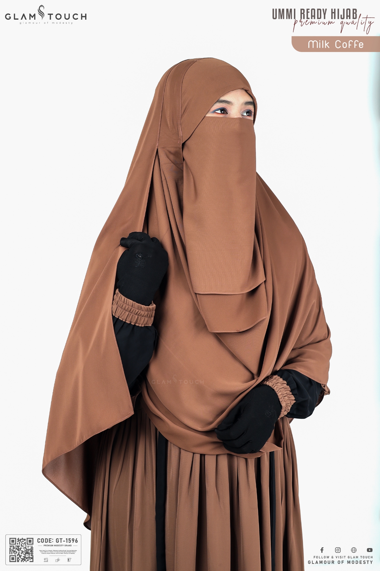 Picture of Glam Touch Premium Ummi Ready Hijab Niqab Set
