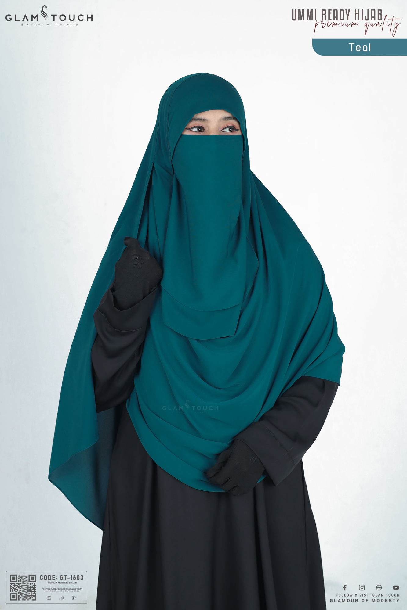 Picture of Glam Touch Premium Ummi Ready Hijab Niqab Set