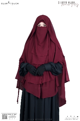 Picture of Glam Touch Premium ABRU 3 Layer Hijab Niqab Set