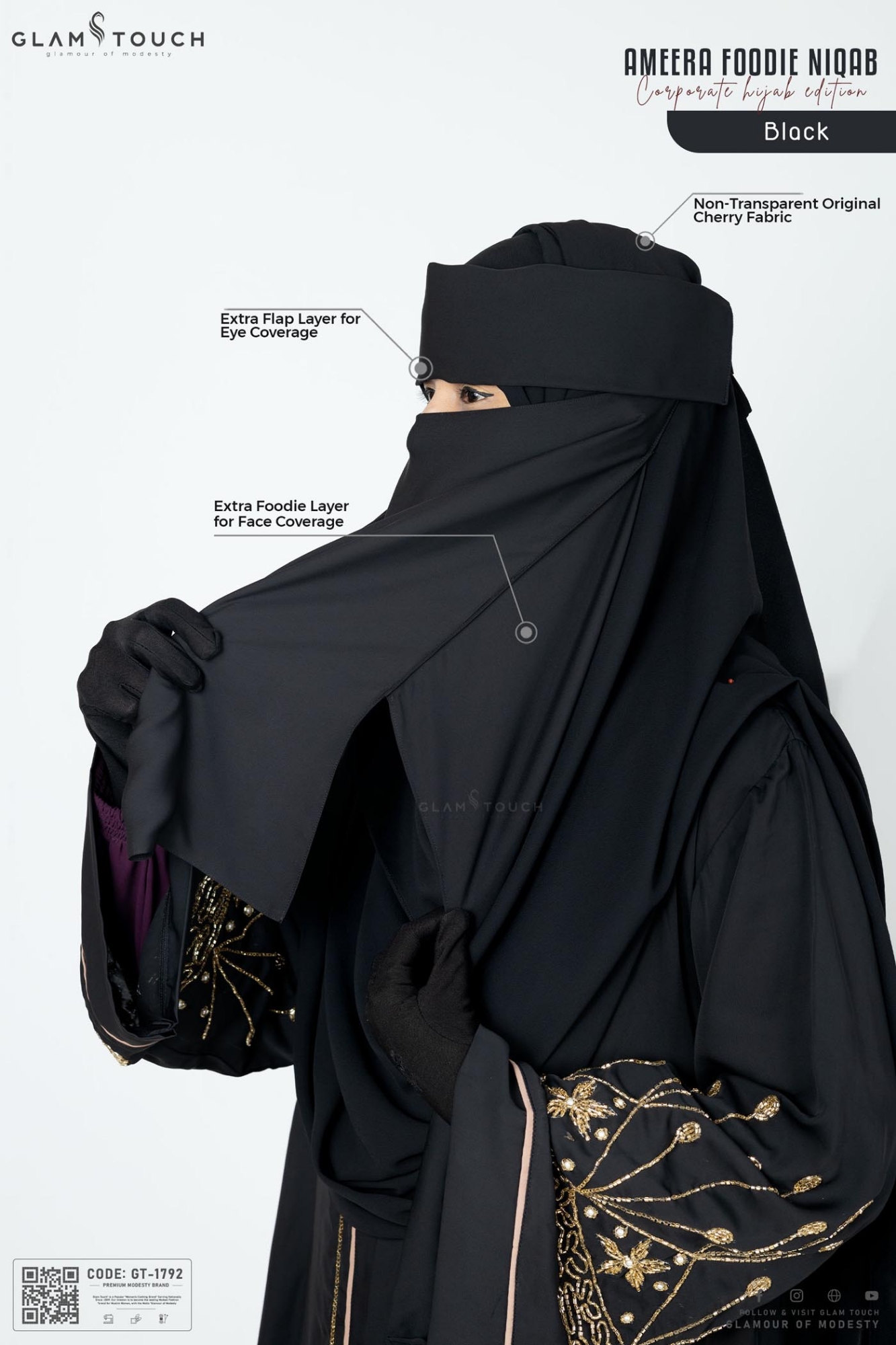 Picture of Glam Touch Premium Ameera Foodie Niqab