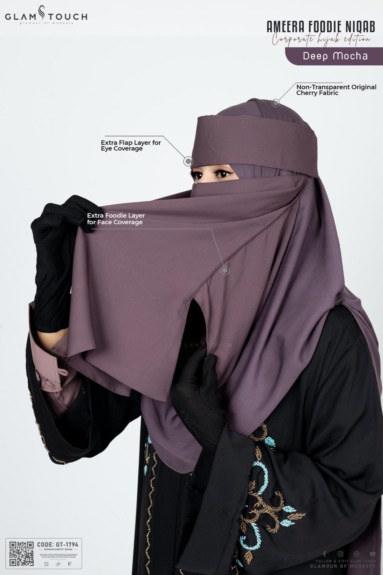 Picture of Glam Touch Premium Ameera Foodie Niqab