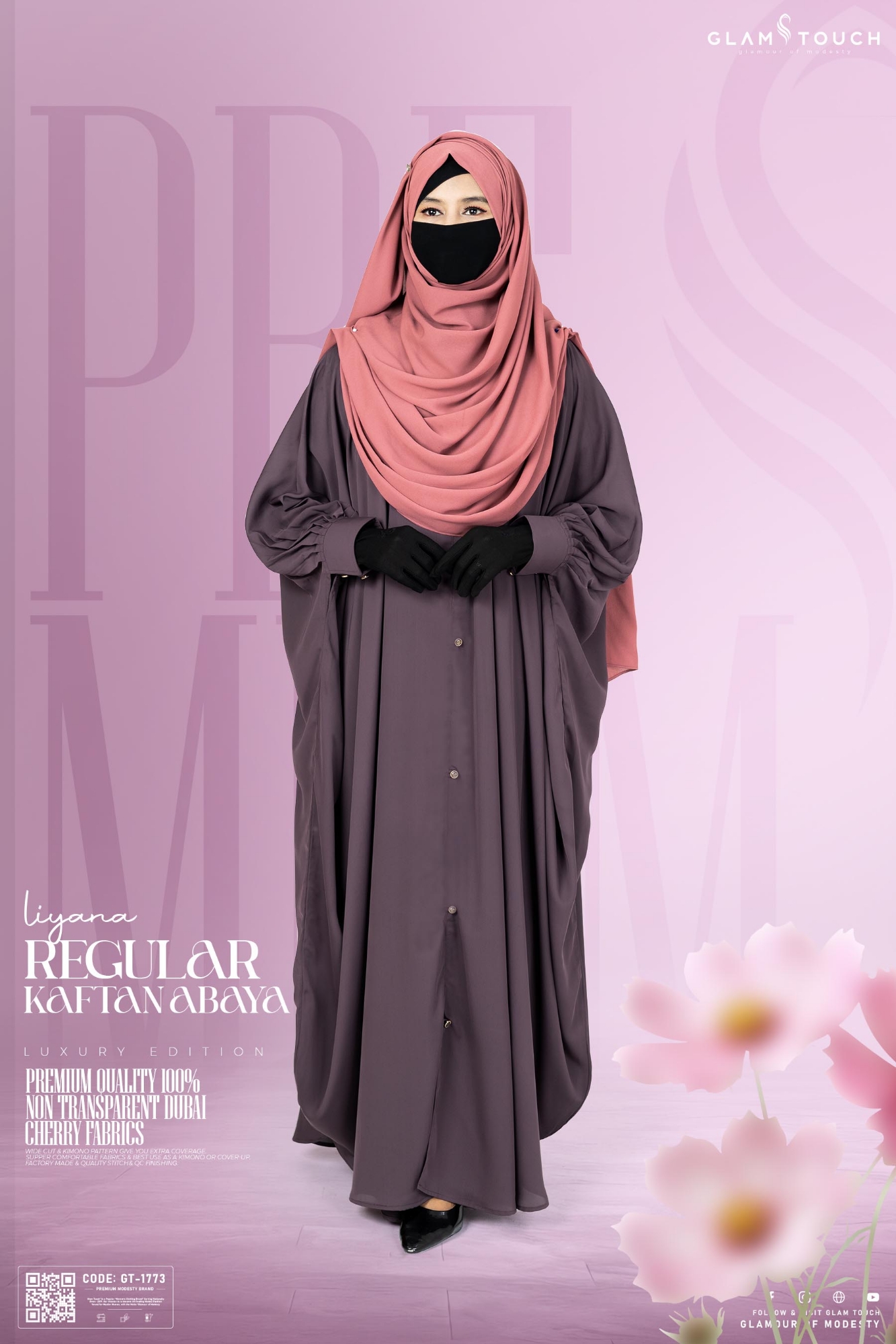 Picture of Glam Touch Premium ( Liyana ) Kaftan Abaya
