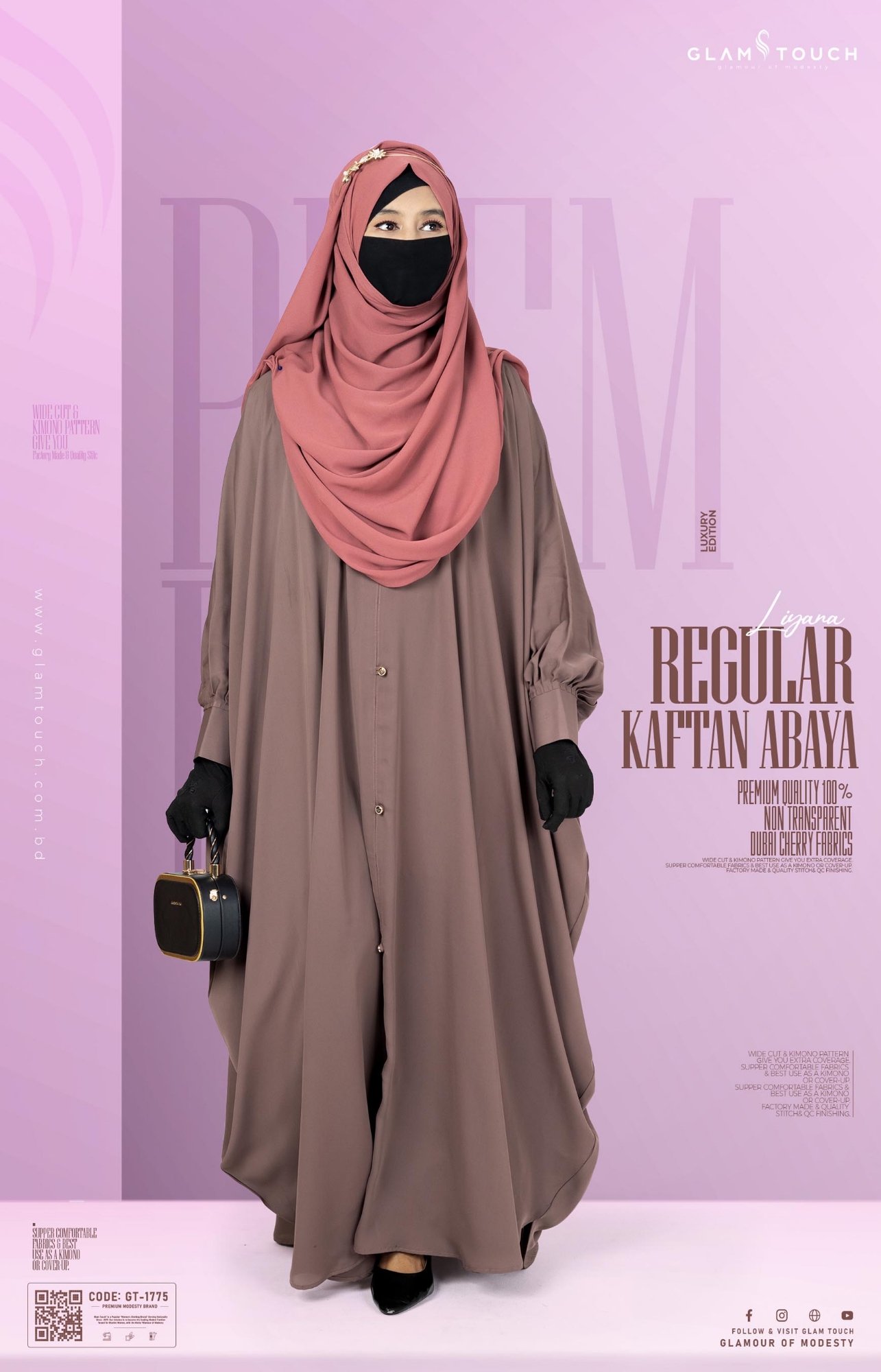 Picture of Glam Touch Premium ( Liyana ) Kaftan Abaya
