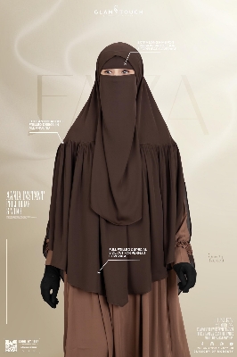 Picture of Glam Touch Premium Aania Instant Frill Hijab & Niqab Set