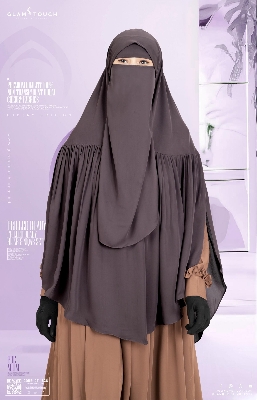 Picture of Glam Touch Premium Aania Instant Frill Hijab & Niqab Set