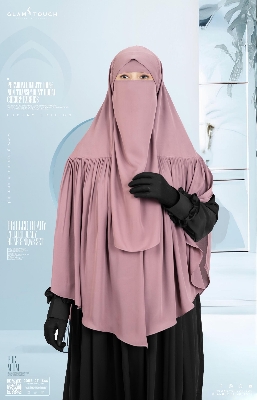 Picture of Glam Touch Premium Aania Instant Frill Hijab & Niqab Set