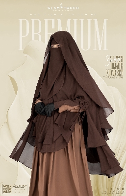 Picture of Glam Touch Premium- Zara 3 Layer Extra Long Ready Hijab