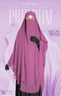 Picture of Glam Touch Premium Muhsinat Double Layer Ready Hijab Jilbab