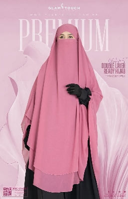 Picture of Glam Touch Premium Muhsinat Double Layer Ready Hijab Jilbab