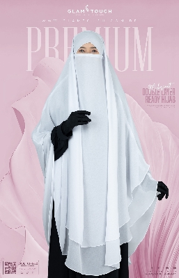 Picture of Glam Touch Premium Muhsinat Double Layer Ready Hijab Jilbab