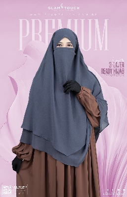 Picture of Glam Touch Premium - Meher 3 Layer Ready Hijab