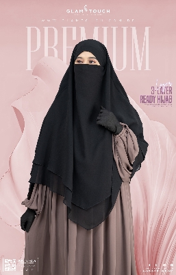 Picture of Glam Touch Premium - Meher 3 Layer Ready Hijab