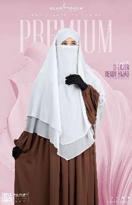 Picture of Glam Touch Premium - Meher 3 Layer Ready Hijab