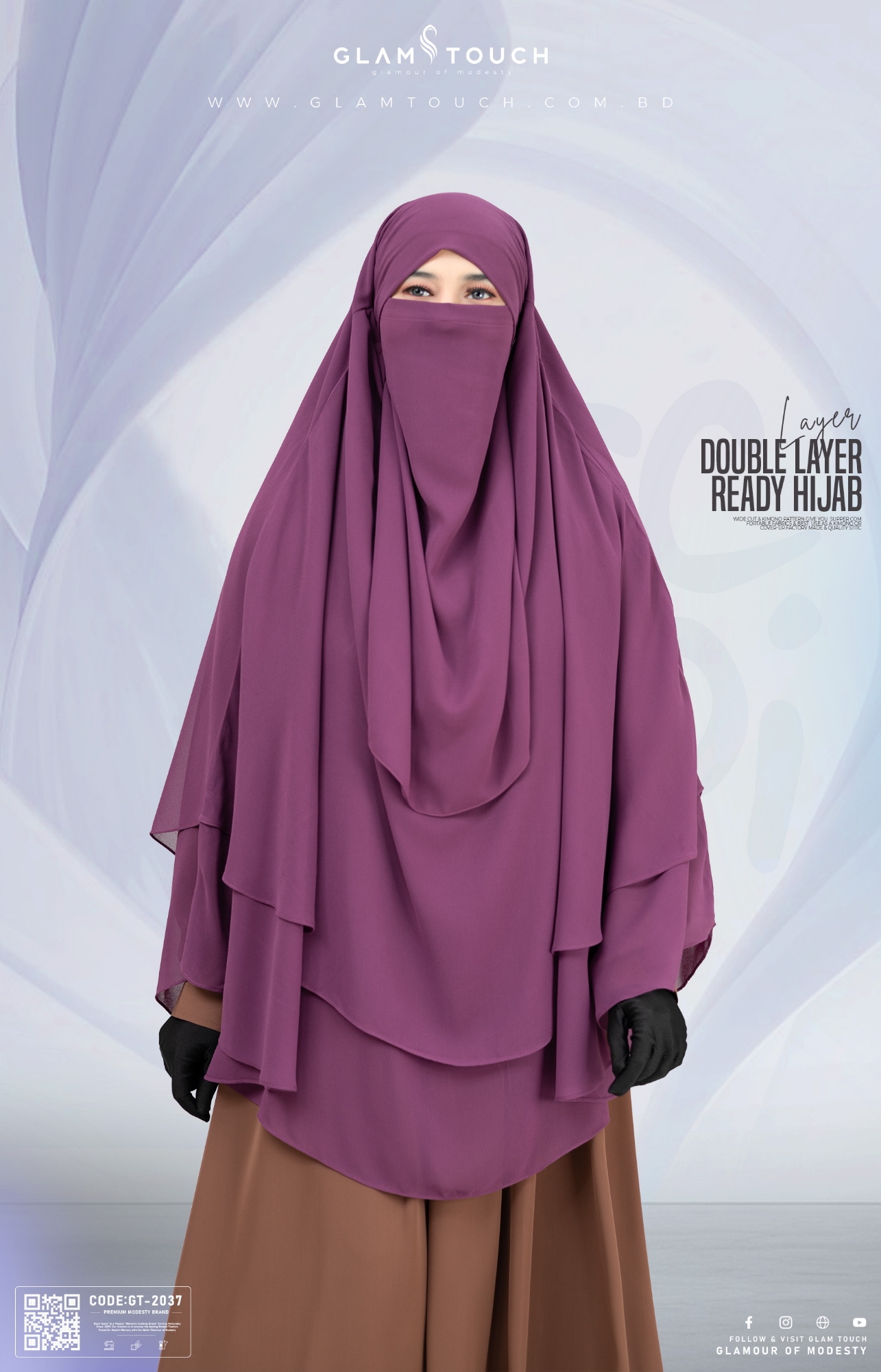 Picture of Wafa Double Layer Ready Hijab and Niqab
