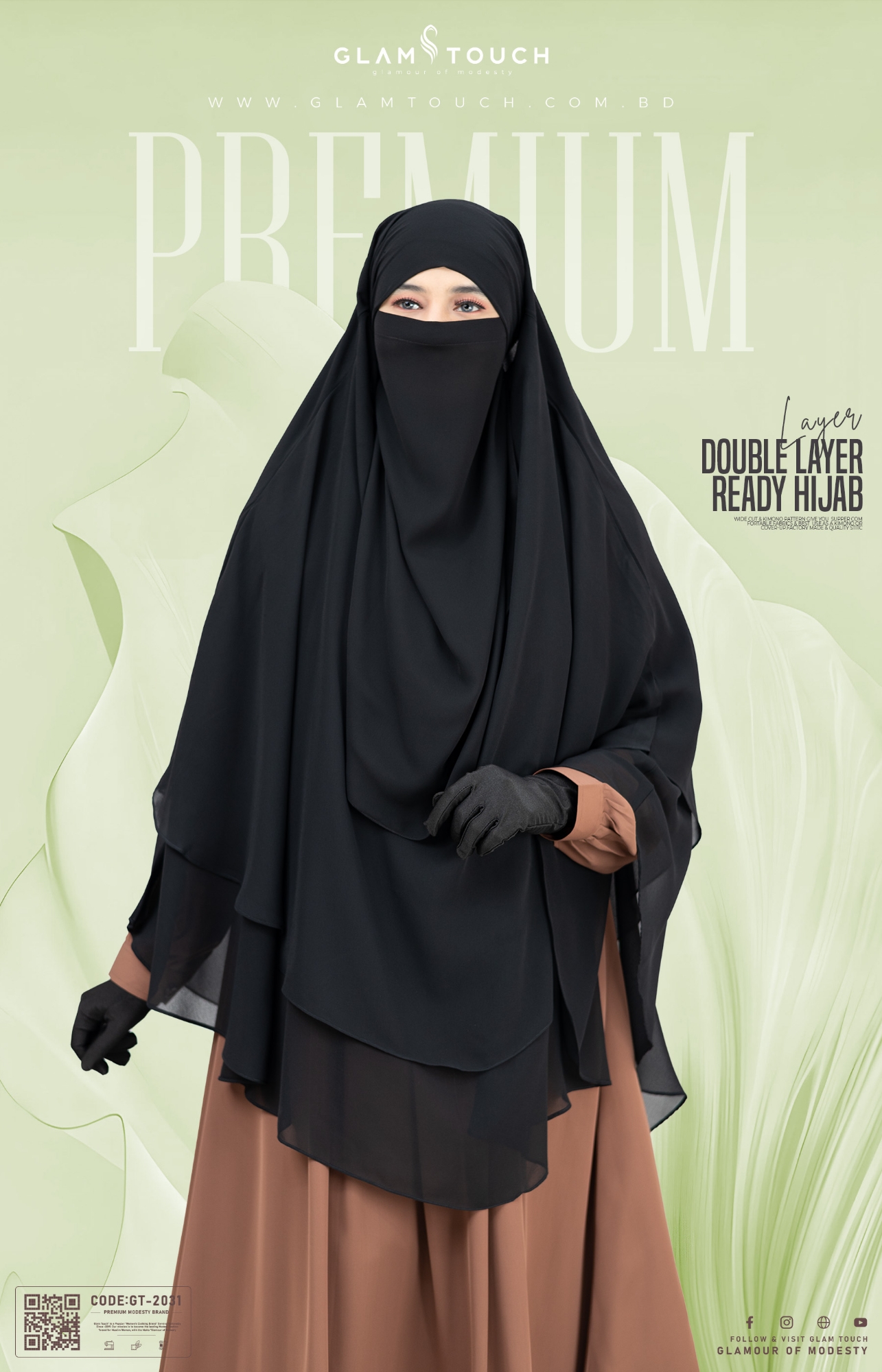 Picture of Wafa Double Layer Ready Hijab and Niqab
