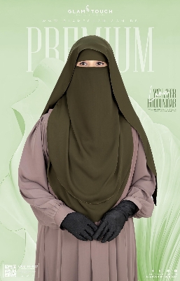 Picture of Glam Touch Premium  LUNA- 2 Layer Hoodie Niqab