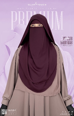Picture of Glam Touch Premium  LUNA- 2 Layer Hoodie Niqab