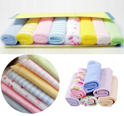 Picture of 8-Pieces gerber towel wash towel Packing Sale Super Cosy 100% Cotton Newborn Toddler Wash Cloth Baby