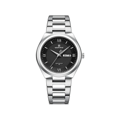 Picture of Naviforce 8030 CH Silver Dial Watch for Men–Silver & Black