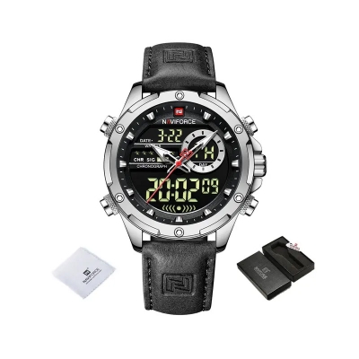 Picture of Naviforce 9208 L Quartz Men’s Watch–Silver Black