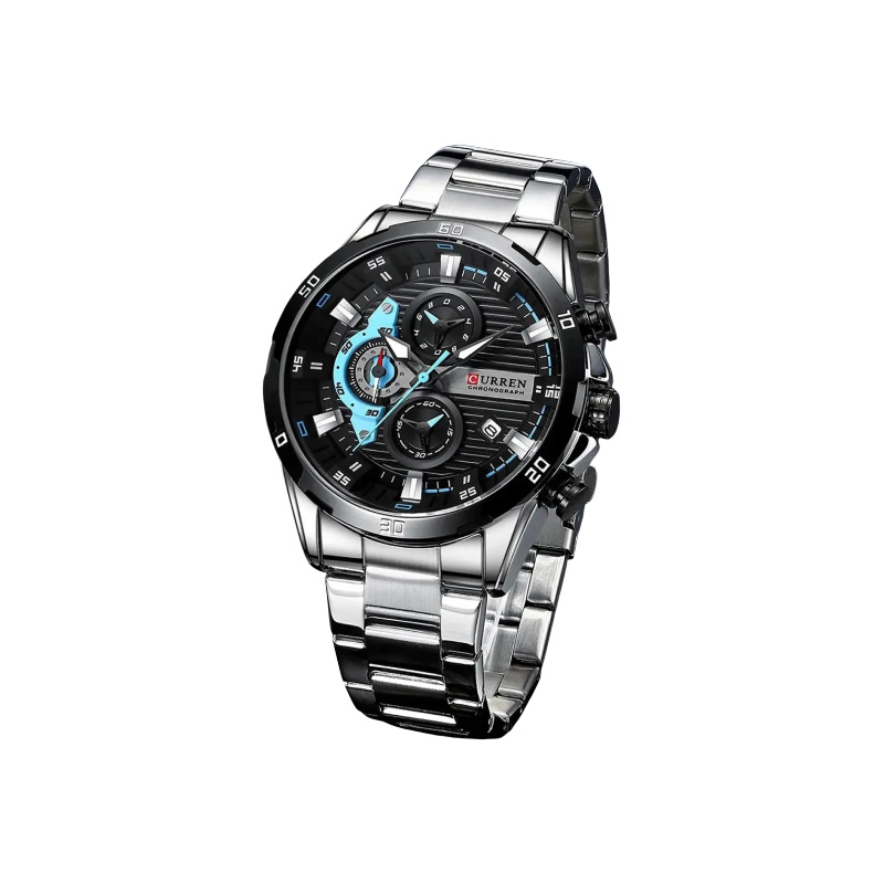 Picture of Curren 8402 Chronograph Men’s Watch–Silver Black