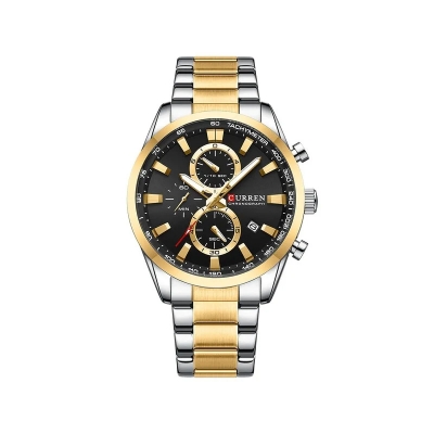 Picture of Curren 8445 Quartz Men's Watch-Silver Black