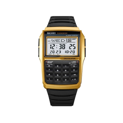 Picture of SKMEI 2255 Calculator Style Digital Watch for Men-Gold