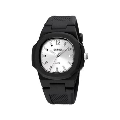 Picture of SKMEI 1717 Retro Silicone Band Watch for Unisex-Silver & Black