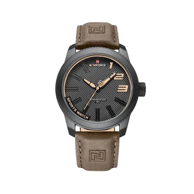 Picture of Naviforce NF9202 Casual Leather Analog Men’s Watch–Brown Black