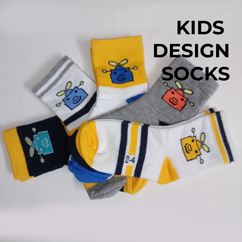 Picture of GAME ON! Kids Design Crew Socks-5 Pack