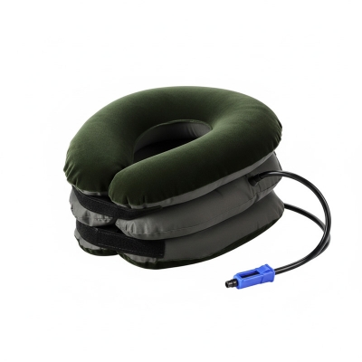 Picture of Neckline Pillow Pneumatic Air Bag 3 Tier Inflatable for Cervical Spine Neck Rest Support Massagers  Pillow Neck Pillow for Back Pain, Sleeping Travel, Car seat