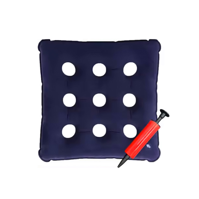 Picture of Pressure Relief Cushion for Prevention Sores, Inflatable Seat Air Cushions for Bottoms Flocking 16 Holes, Square Cushion Anti Bedsore with Bonus Air Pump for Wheelchair Office Chair Car