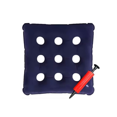 Picture of Pressure Relief Cushion for Prevention Sores, Inflatable Seat Air Cushions for Bottoms Flocking 16 Holes, Square Cushion Anti Bedsore with Bonus Air Pump for Wheelchair Office Chair Car