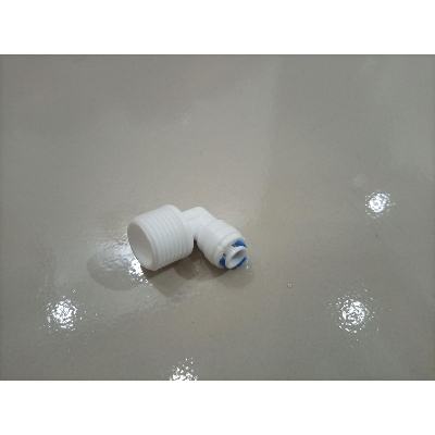 Picture of 1/2 Inch Male Thread To 1/4 (6mm) Inch Tube OD Quick Connect (Elbow) (01 Pcs)