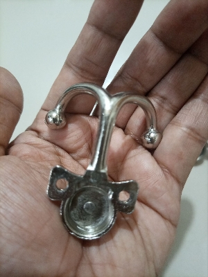 Picture of Coat Hook (Silver) Wall Hanger (With Screw & Royal Plug))