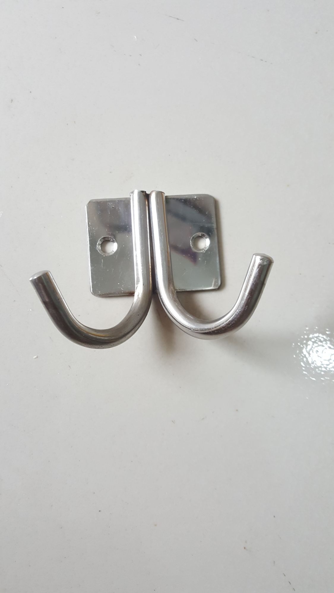 Picture of Coat Hook Double Leg (01 Pcs), Wall Hangers Hook  (With 2pcs Screw & 2pcs Royal Plug)