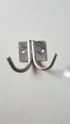 Picture of Coat Hook Double Leg (01 Pcs), Wall Hangers Hook  (With 2pcs Screw & 2pcs Royal Plug)