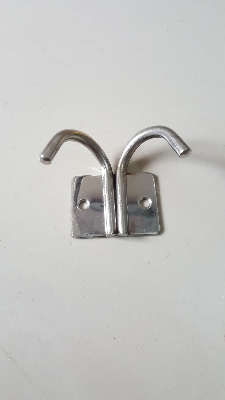 Picture of Coat Hook Double Leg (01 Pcs), Wall Hangers Hook  (With 2pcs Screw & 2pcs Royal Plug)