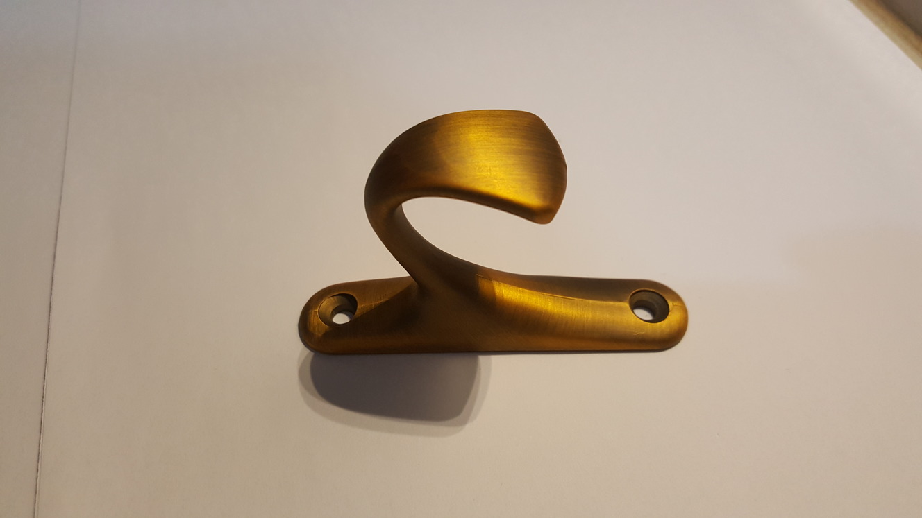 Picture of Lion Tail Coat Hook (Antique Gold), Wall Hanger (With Screw and Royal Plug)