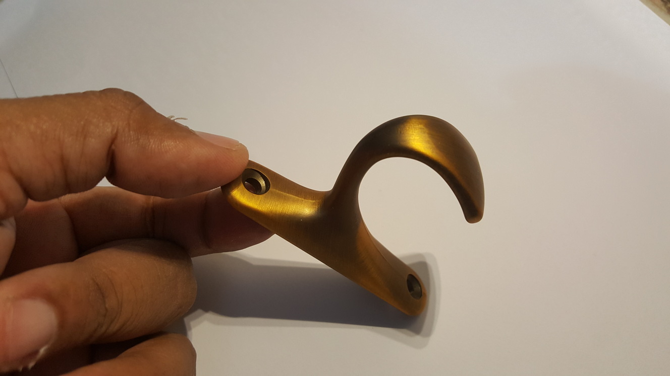 Picture of Lion Tail Coat Hook (Antique Gold), Wall Hanger (With Screw and Royal Plug)