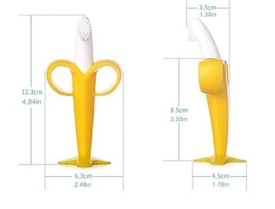 Picture of Cartoon Banana Shape Silicone Baby Soft Teething Toy Chewing Safety Silicone Baby Teether