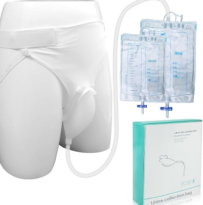 Picture of Reusable Silicone Urine Collector Portable Wearable Female Male Urinary Drainage Bag 1 Set